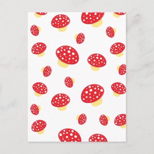 Carte Postale Cute Red Spotty Toadstool Champignons Motif (Devant)