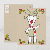 Carte postale Cute Reindeer (Devant / Derrière)