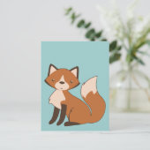 Carte Postale Cute Renard assis (Debout devant)