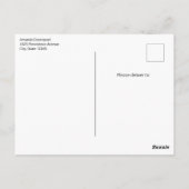 Carte Postale Cute Renard orange avec Couronne florale (Dos)