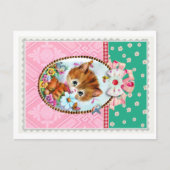 Carte Postale Cute Retro Kitty (Devant)