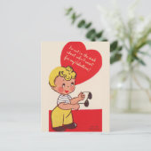 Carte Postale Cute rétro vintage Valentine (Debout devant)