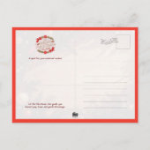 Carte Postale Cute Samoyed dog with Christmas (Dos)