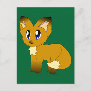 Carte Postale Cute Scruffy Little Fox