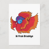 Carte Postale Cute Siamese combat poisson betta dessin (Devant)