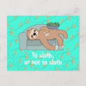 Carte Postale Cute Sleeping Sloth Being Lazy Tropical Jungle (Devant)