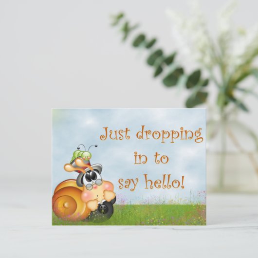 Carte postale Cute Snail (Debout devant)