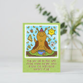 Carte Postale Cute Snail Confort Nourriture Bonne Automne (Debout devant)