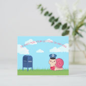 Carte Postale Cute Snail Mail Pen Pal Postcard (Debout devant)