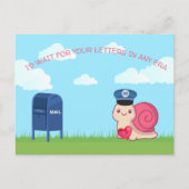 Carte Postale Cute Snail Mail Pen Pal Postcard (Devant)