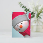 Carte Postale Cute Snowman (Debout devant)