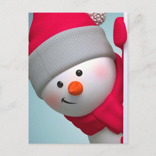 Carte Postale Cute Snowman (Devant)