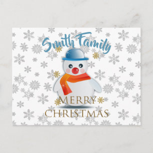 Carte Postale Cute Snowman