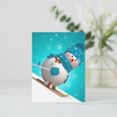 Carte Postale Cute Snowman (Debout devant)