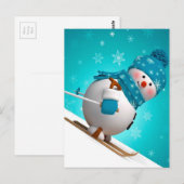 Carte Postale Cute Snowman (Devant / Derrière)