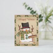 Carte postale Cute Snowman (Debout devant)