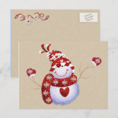 Carte postale Cute Snowman (Devant / Derrière)