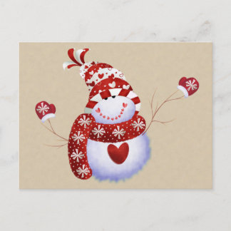 Carte postale Cute Snowman