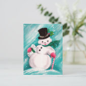Carte Postale Cute Snowman Girl (Debout devant)