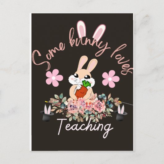 Carte Postale Cute some bunny loves teaching mug (Devant)