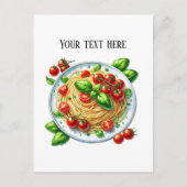 Carte Postale Cute Spaghetti ajouter du texte (Devant)