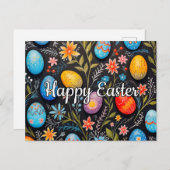 Carte Postale Cute Springtime Happy Pâques Collage (Devant / Derrière)