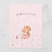 Carte Postale Cute Squirrel Htuury Tea Baby Girl Daughter (Devant)