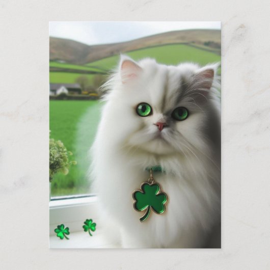Carte Postale Cute St Patricks Day Chat (Devant)