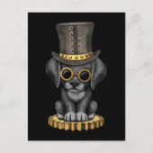 Carte Postale Cute Steampunk Black Lab Chien Chien Chien Chien,  (Devant)