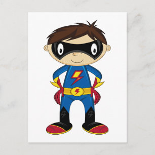 Carte Postale Cute Superhero Boy