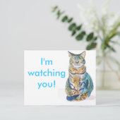 Carte Postale Cute tabby Chat (Debout devant)