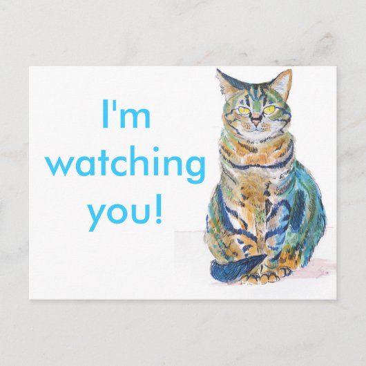 Carte Postale Cute tabby Chat (Devant)