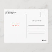 Carte Postale Cute Tabby Chat avec Coeurs Anniversaire Invitatio (Dos)