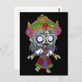 Carte Postale Cute Thai Zombie (Devant / Derrière)