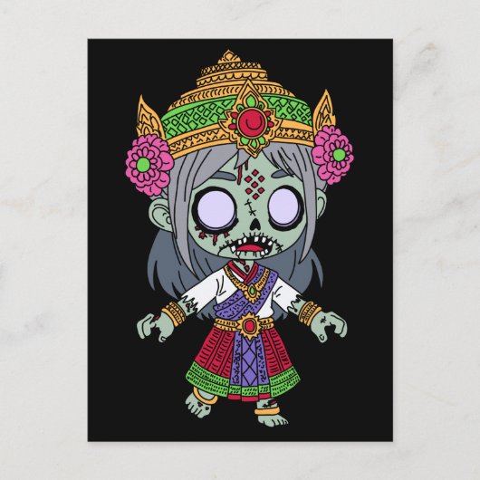 Carte Postale Cute Thai Zombie (Devant)