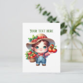 Carte Postale Cute tomato gnome customizable (Debout devant)