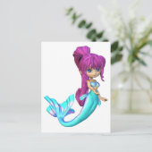 Carte Postale Cute Toon Bleu Feu (Debout devant)