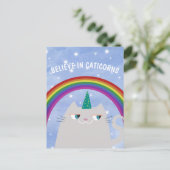 Carte Postale Cute Unicorn Chat (Debout devant)