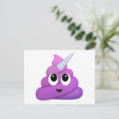 Carte Postale Cute Unicorn Poop emoji (Debout devant)