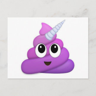 Carte Postale Cute Unicorn Poop emoji