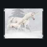 Carte Postale Cute Unicornes Dans La Neige 1<br><div class="desc">Cute Adorable Mystical Unicorn Dreams Imaginaire Art numérique 3d Science Fiction Créatures Course Unicorns Fairytales</div>