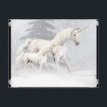 Carte Postale Cute Unicornes Dans La Neige 1<br><div class="desc">Cute Adorable Mystical Unicorn Dreams Imaginaire Art numérique 3d Science Fiction Créatures Course Unicorns Fairytales</div>