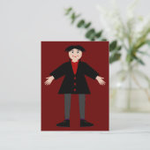 Carte Postale Cute Vampire Halloween (Debout devant)