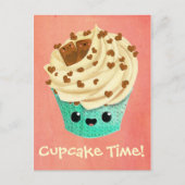 Carte Postale Cute Vanille Chocolat Cupcake (Devant)