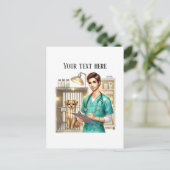 Carte Postale Cute Veterinarian Office customizable (Debout devant)