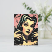 Carte Postale Cute Vintage Goth Pin up (Debout devant)