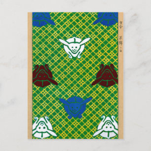 Carte Postale Cute Vintage japonais Motif lapin