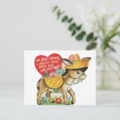 Carte Postale Cute vintage plaisanterie Valentine (Debout devant)