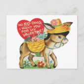 Carte Postale Cute vintage plaisanterie Valentine (Devant)