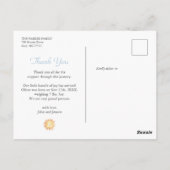 Carte Postale Cute watercolor sun Baby Boy Birth Announcement (Dos)